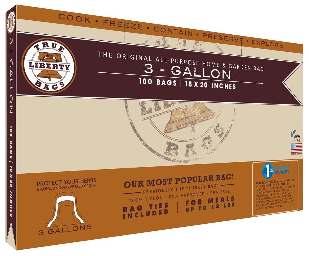 True Liberty 3 Gallon Bags 18 in x 20 in 100/pack)