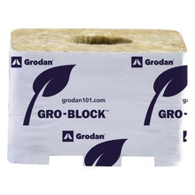 Load image into Gallery viewer, Gro Block Improved Small 4Inches GR6,5 w/ hole (4Inchesx4Inches2.6Inches) wrapped (6/strip- 36 strips per cs) 216 per case
